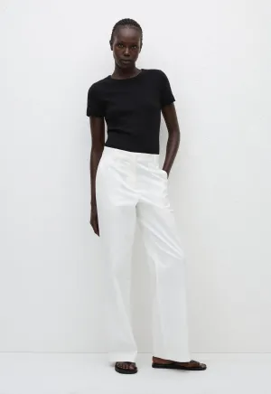 Straight Twill Trouser - Chalk