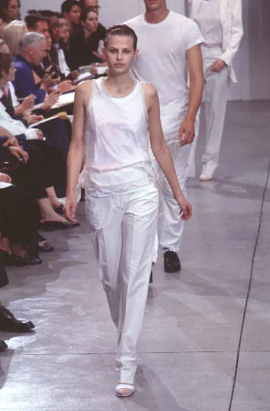 1999 Asymmetric Bondage Trousers with Elastic Straps