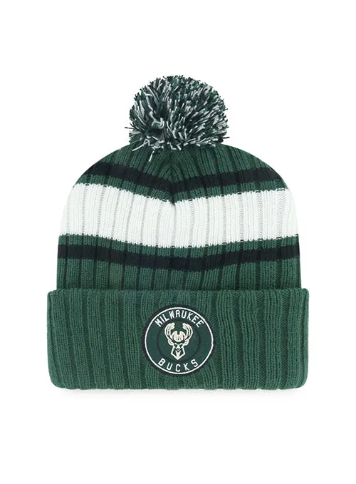 '47 Brand Plateau Milwaukee Bucks Pom Cuff Knit Hat