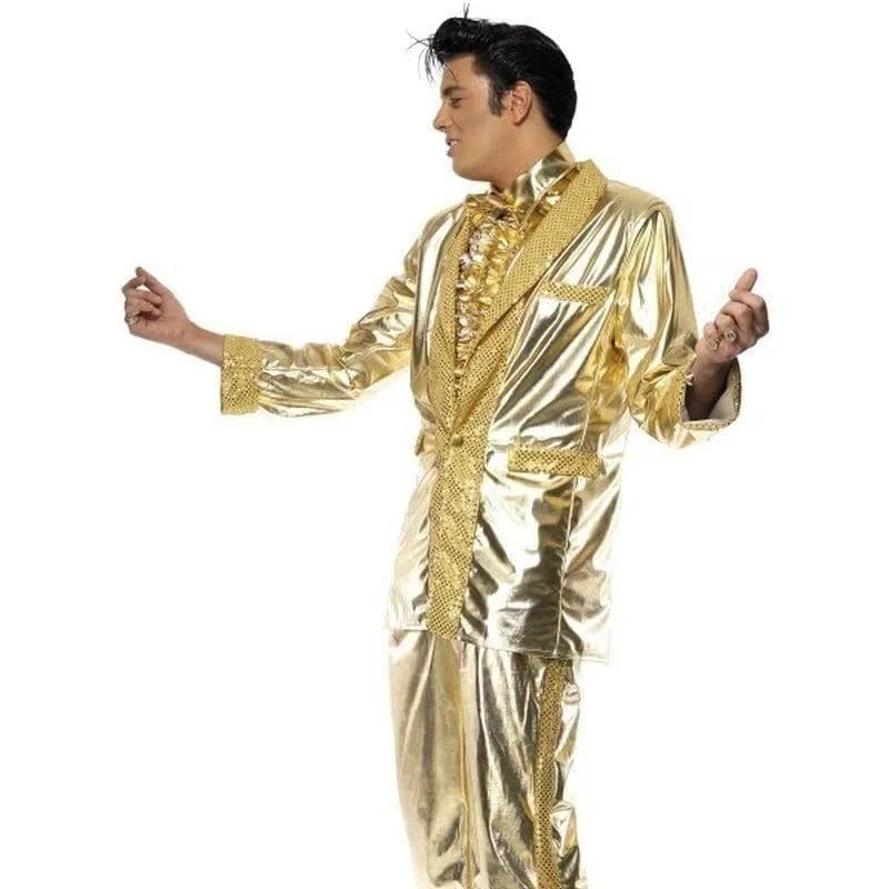 50's Elvis Gold Suit Costume Adult