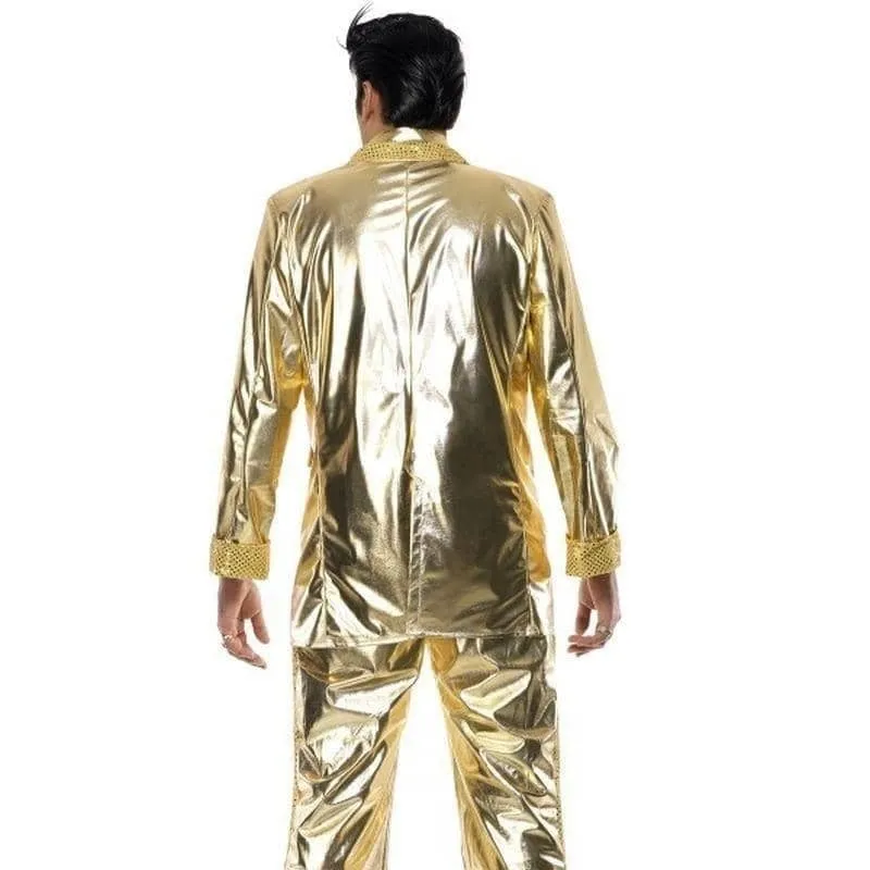 50's Elvis Gold Suit Costume Adult