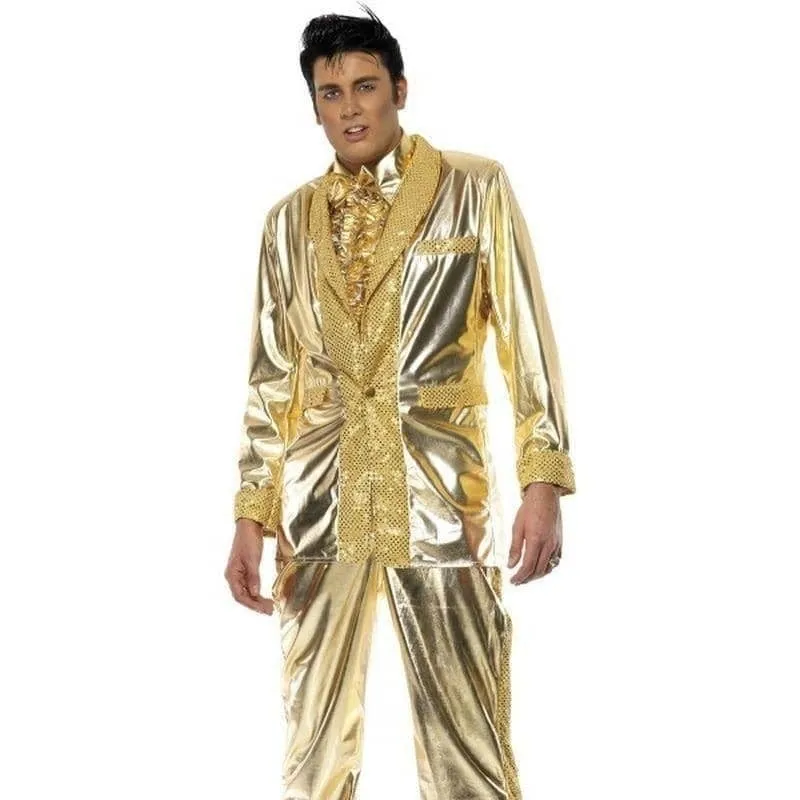 50's Elvis Gold Suit Costume Adult