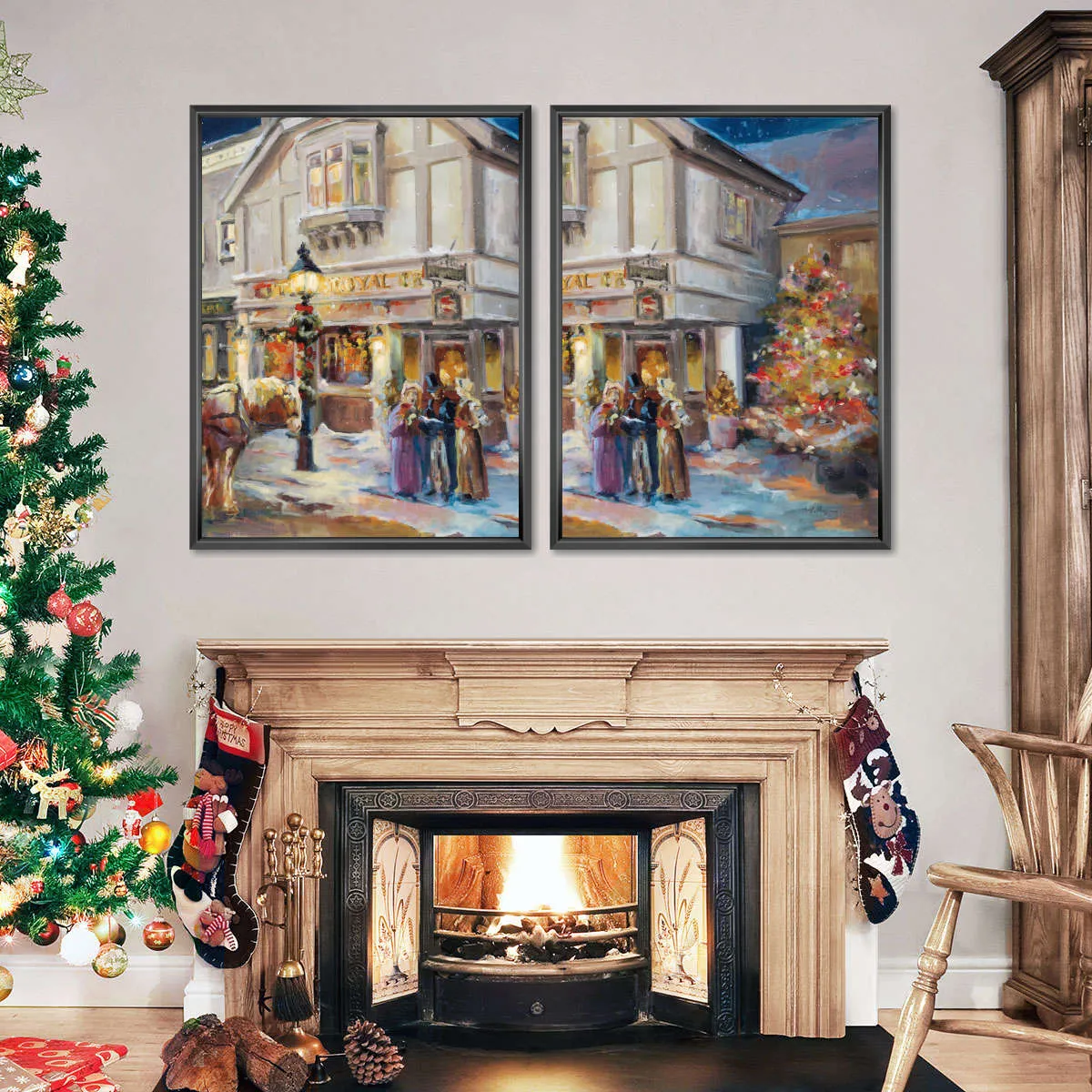 A Christmas Night Light Wall Art