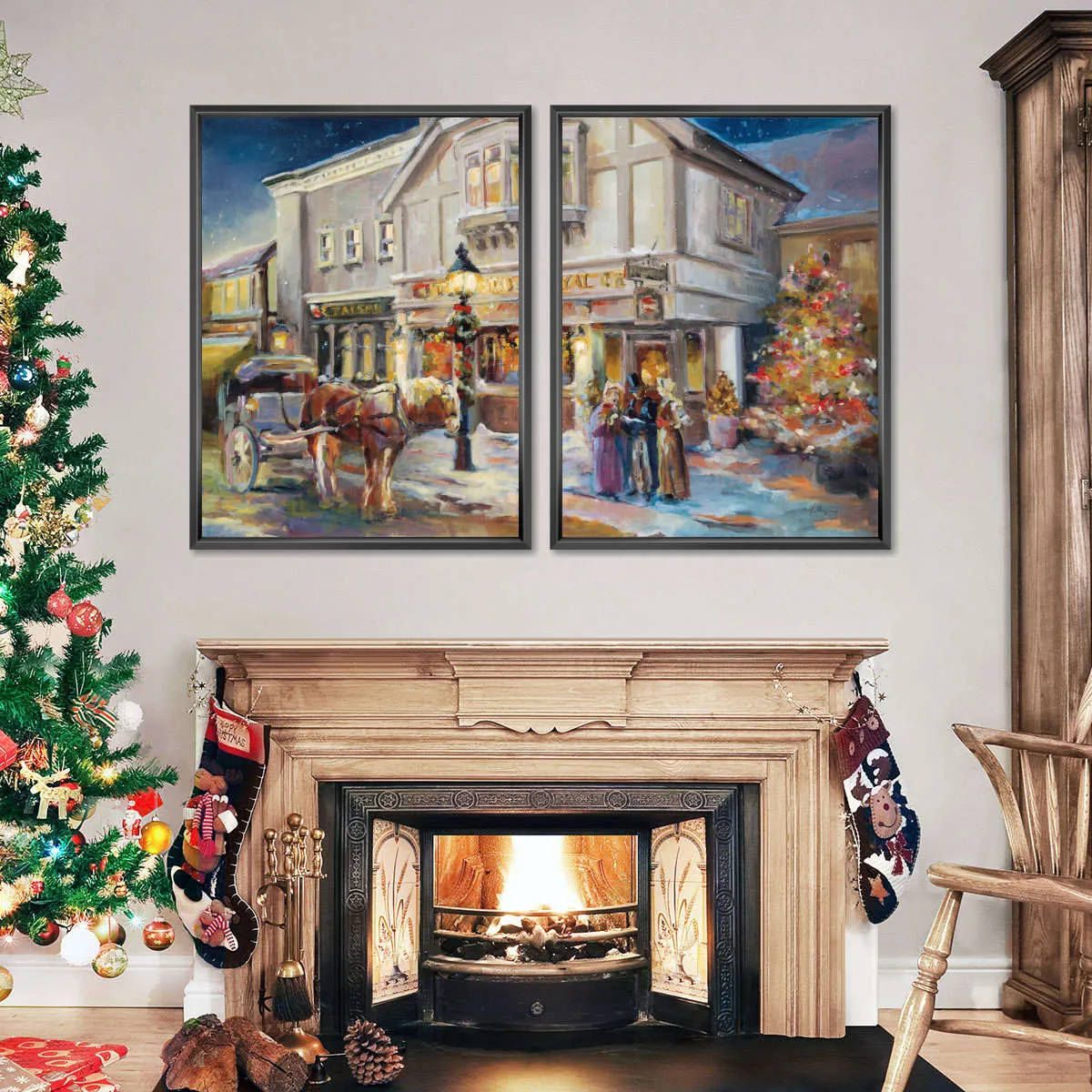 A Christmas Night Light Wall Art