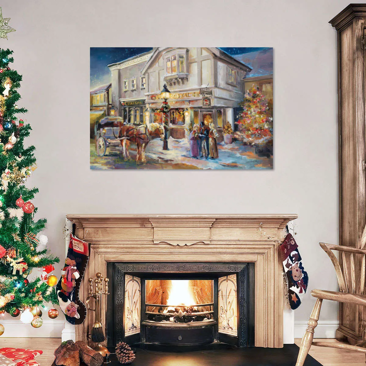 A Christmas Night Light Wall Art