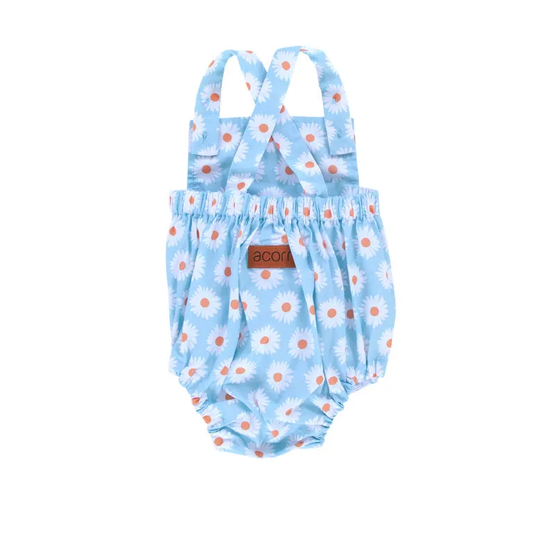 Acorn Romper - Daisy Turquoise