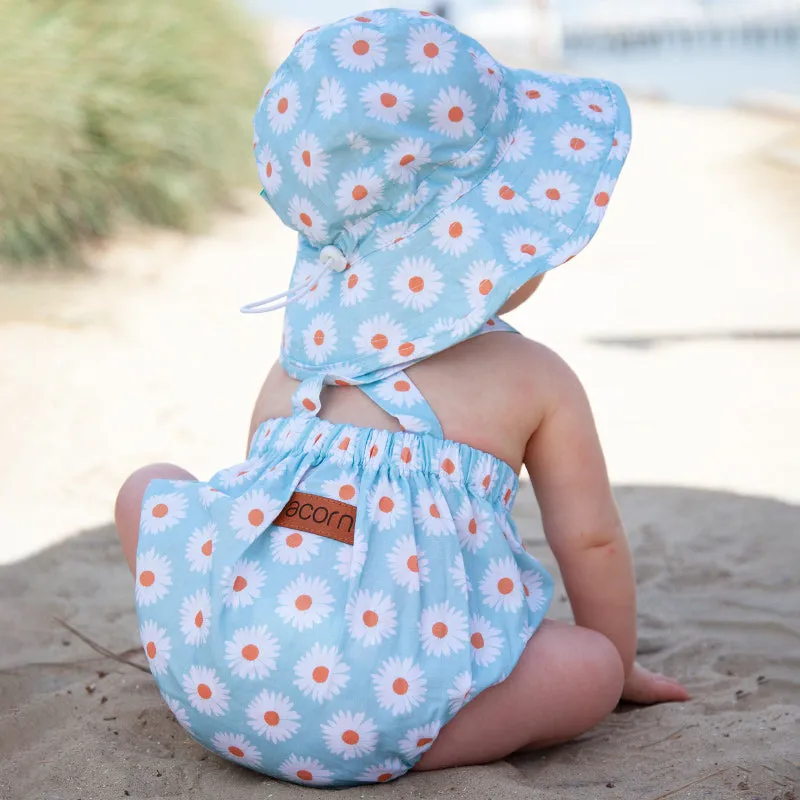 Acorn Romper - Daisy Turquoise