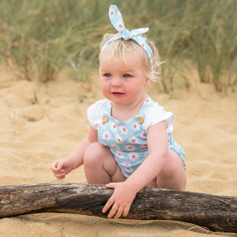 Acorn Romper - Daisy Turquoise