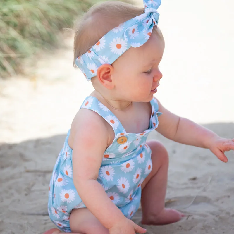 Acorn Romper - Daisy Turquoise