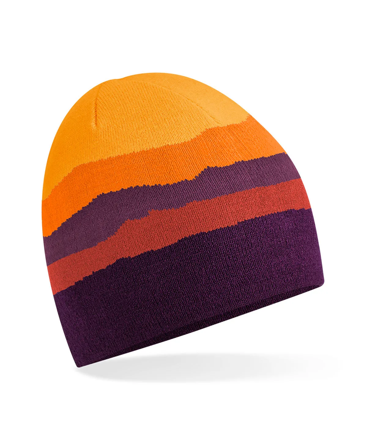 Adult Beechfield Mountain Peaks Knit Beanie {B394R}