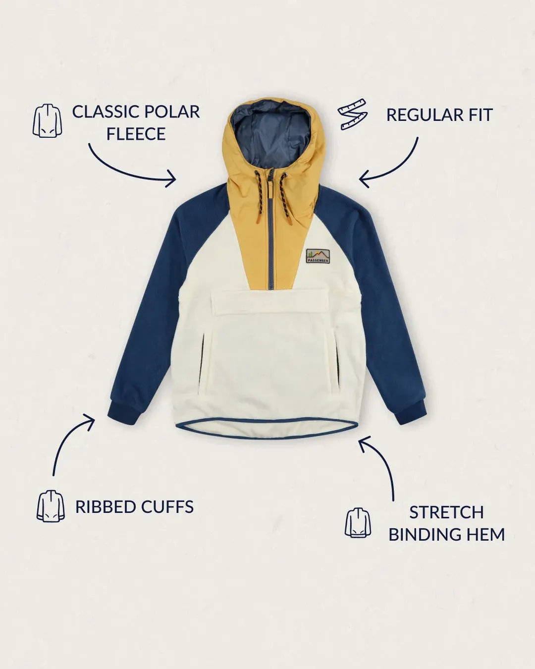 Alexander Recycled Polar Hooded Fleece