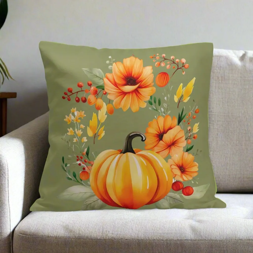 Autumn time Beauties 18'' Square Pillow Cover