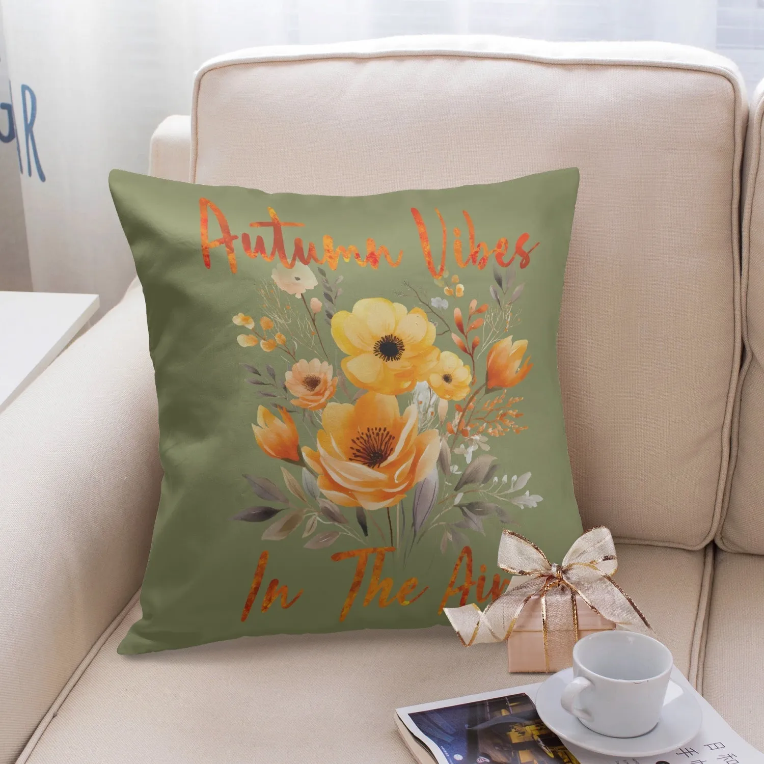 Autumn Vibes in the Air 18" Pillow Cover