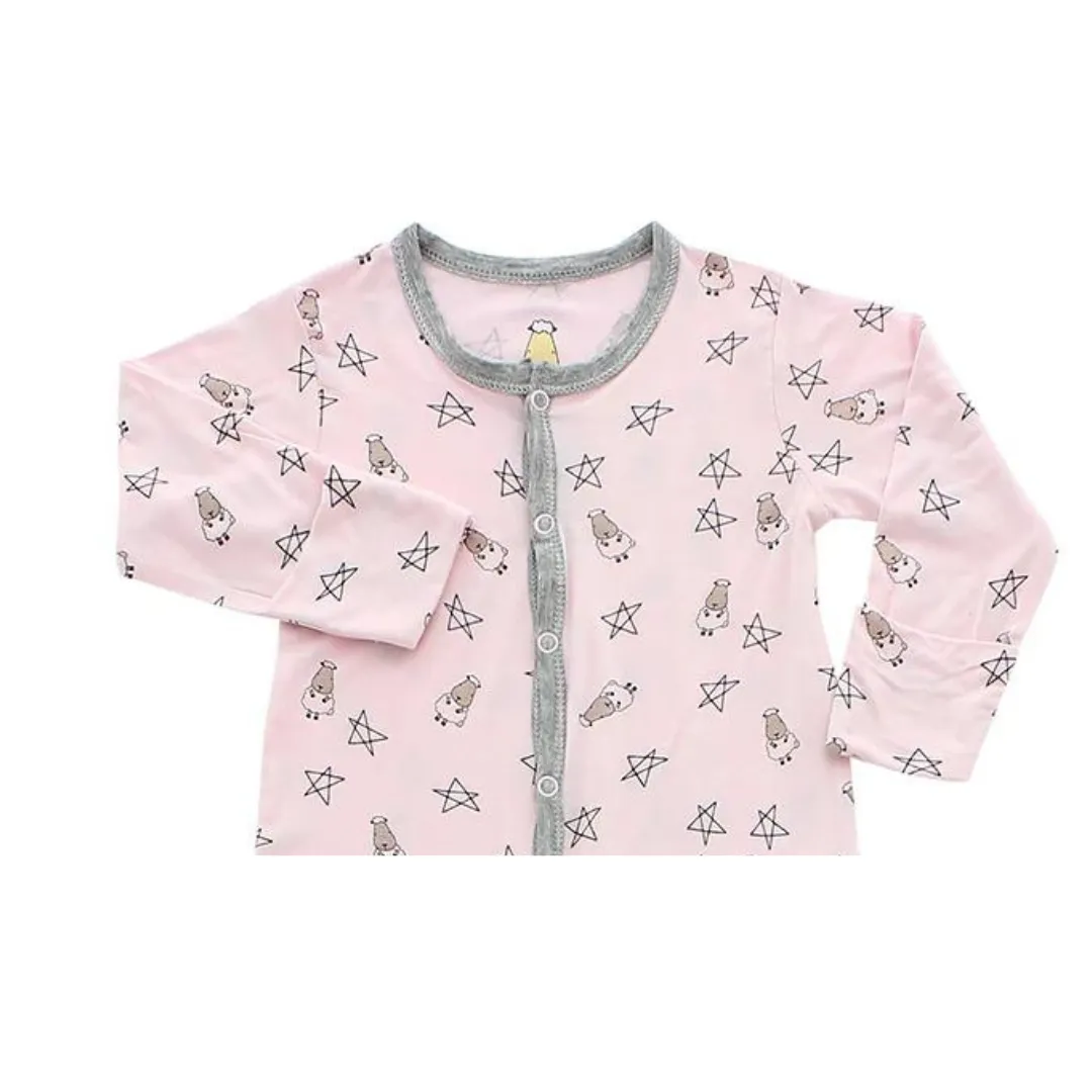 Baa Baa Sheepz Romper Pink Small Star & Sheepz