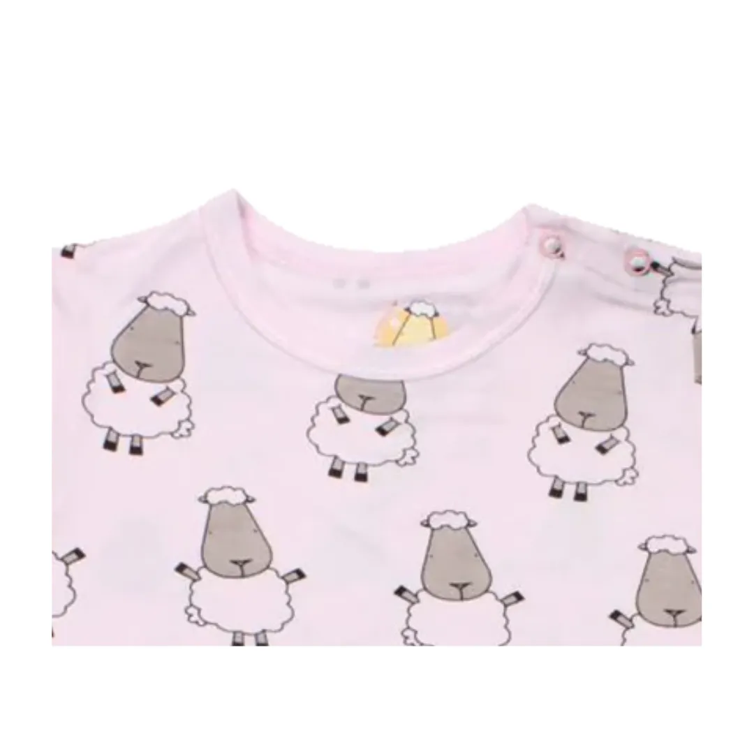 Baa Baa Sheepz Romper Short Sleeve Pink Big Sheepz