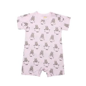 Baa Baa Sheepz Romper Short Sleeve Pink Big Sheepz