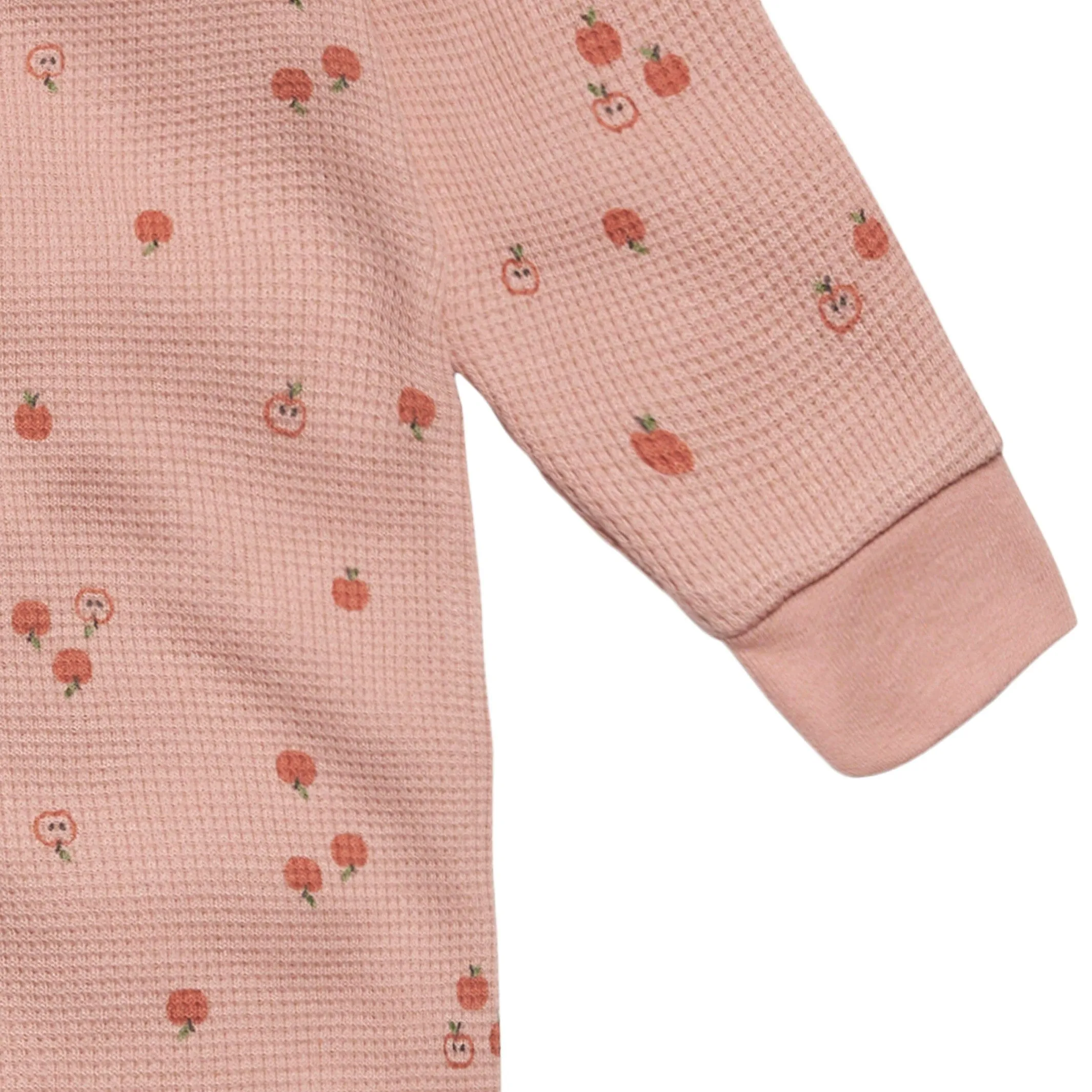 Baby Girls Little Apples Waffle Romper