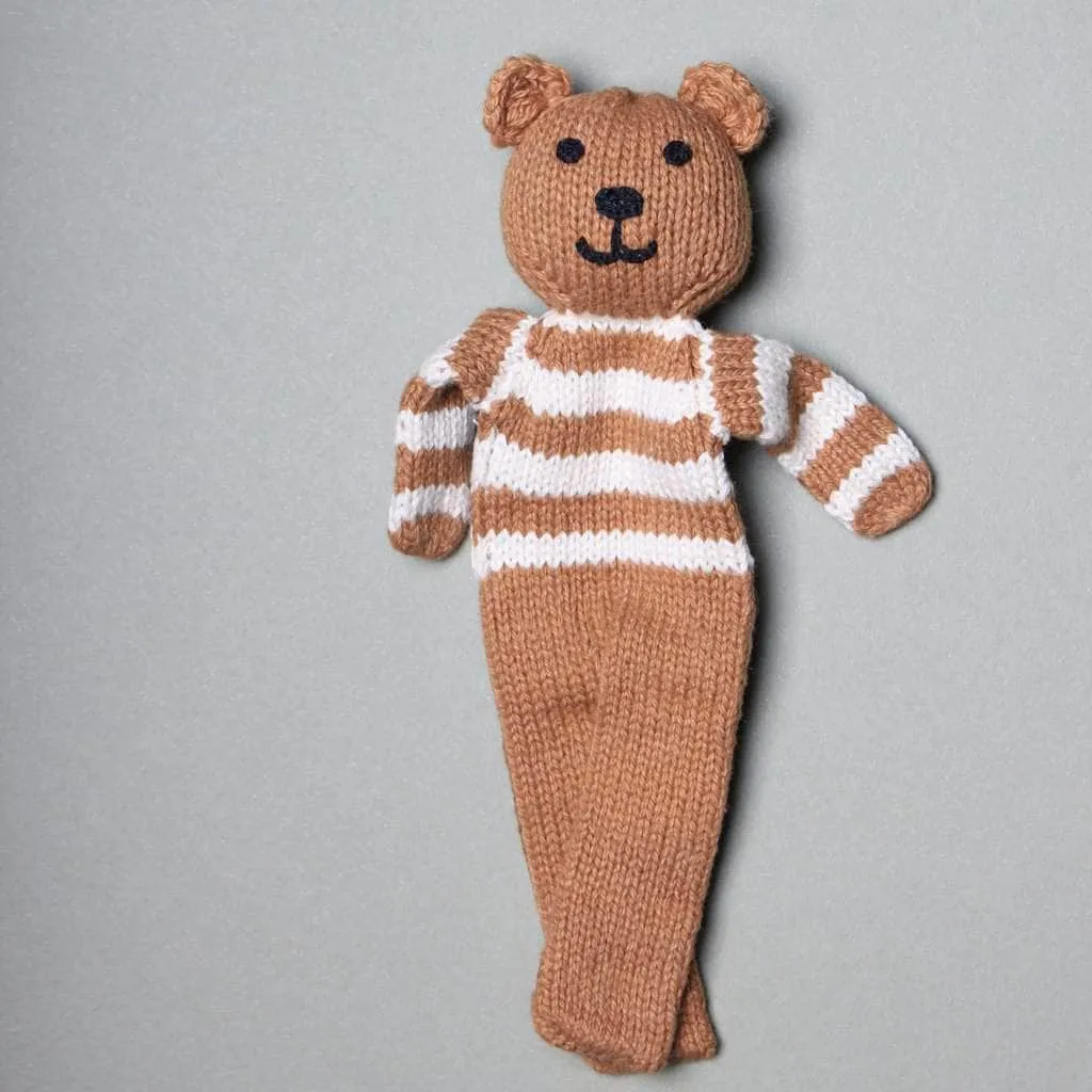 Baby Soother - Striped Brown Bear