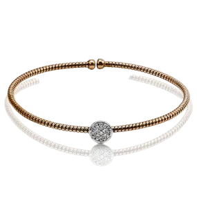 Bangle in 18k Gold with Diamonds