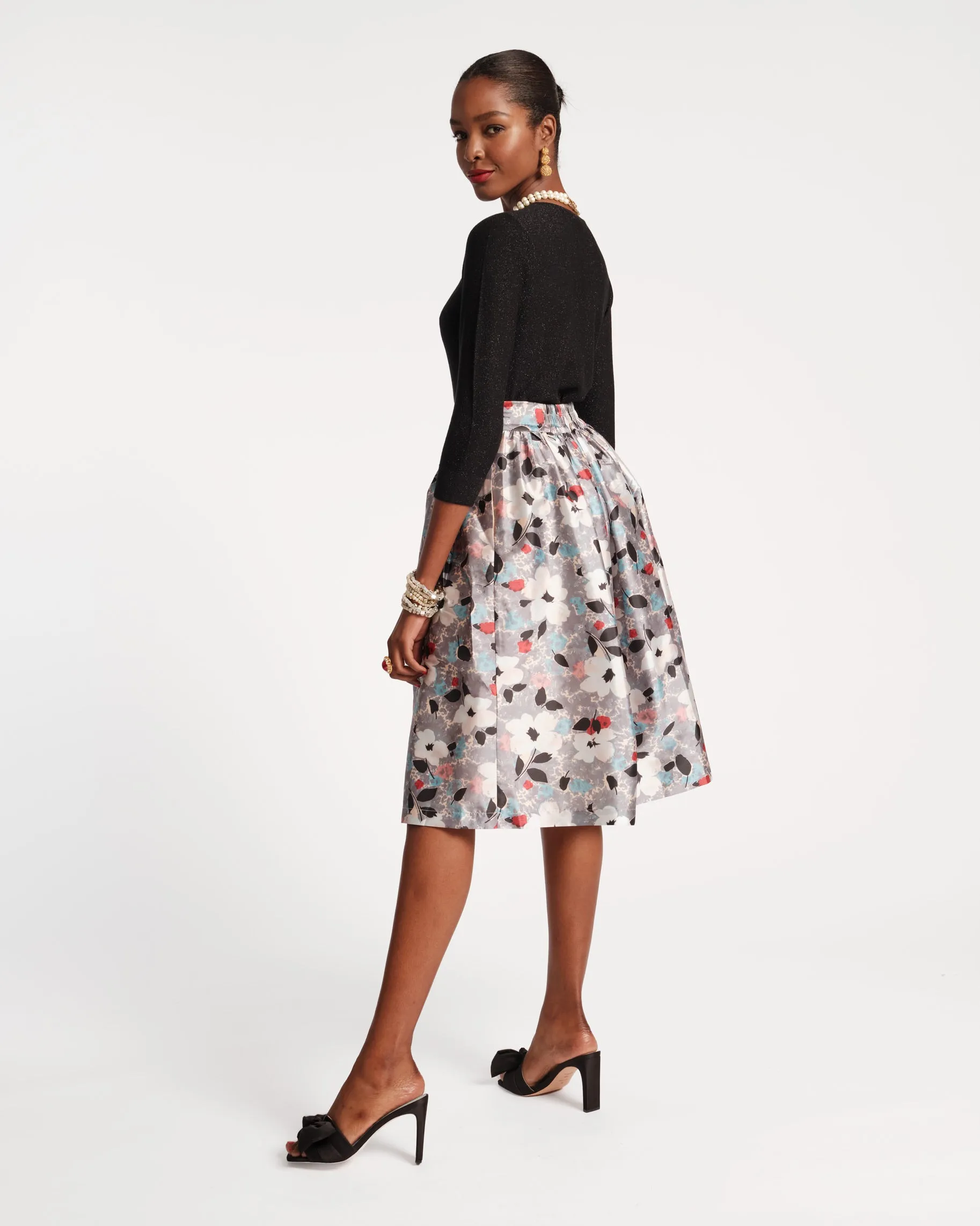 Barbara Midi Skirt Poppy Party