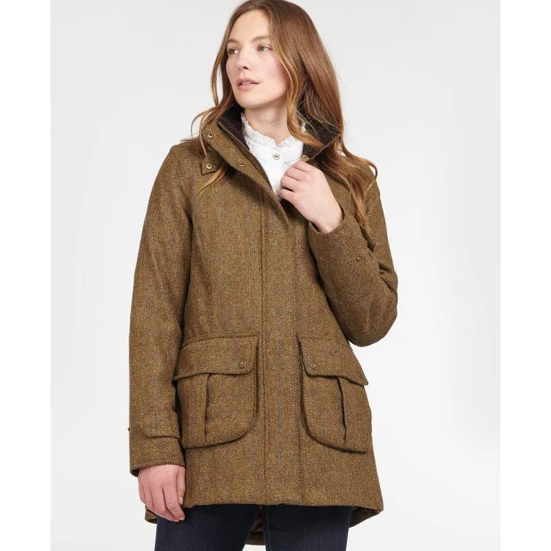 Barbour Fairfield Ladies Wool Tweed Waterproof Jacket - Honey Mustard