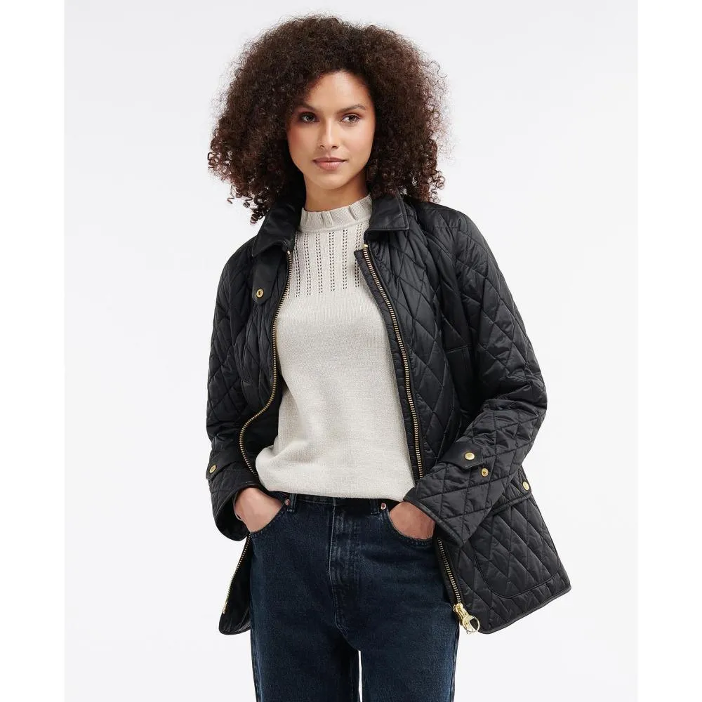 Barbour Kelham Ladies Quilted Jacket - Black/Ancient