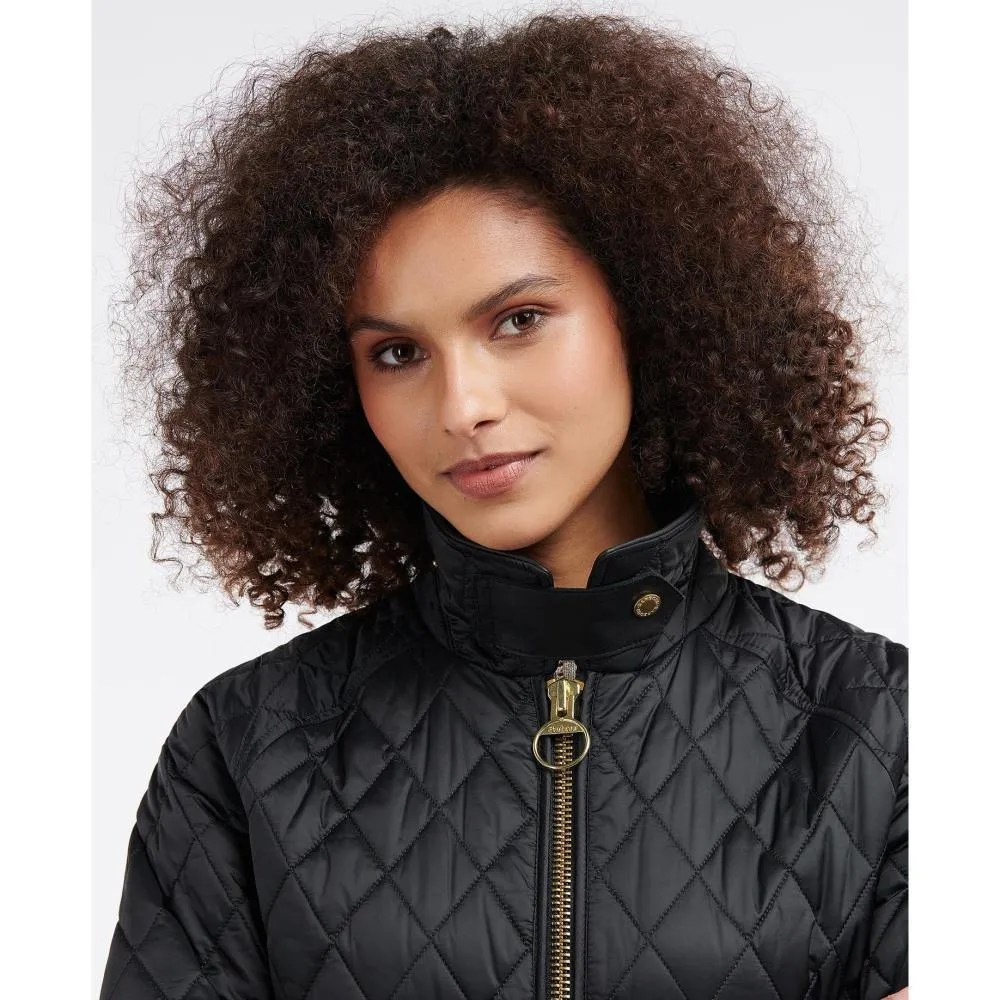 Barbour Kelham Ladies Quilted Jacket - Black/Ancient