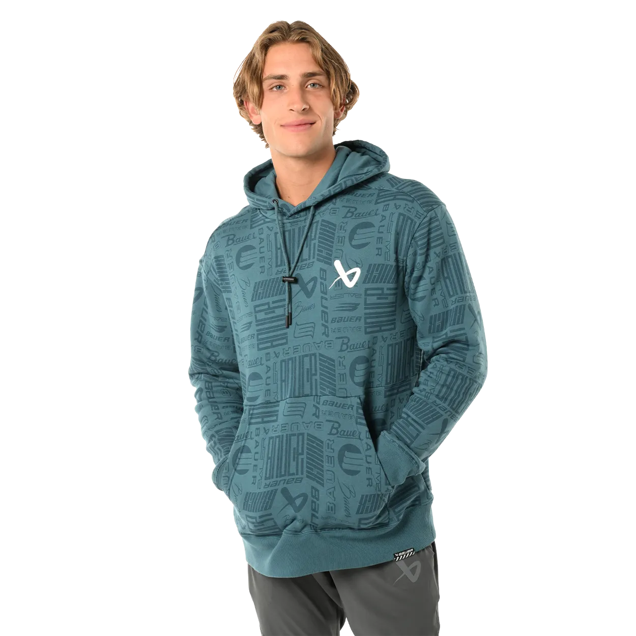 BAUER LOGO REPEAT HOODIE SENIOR