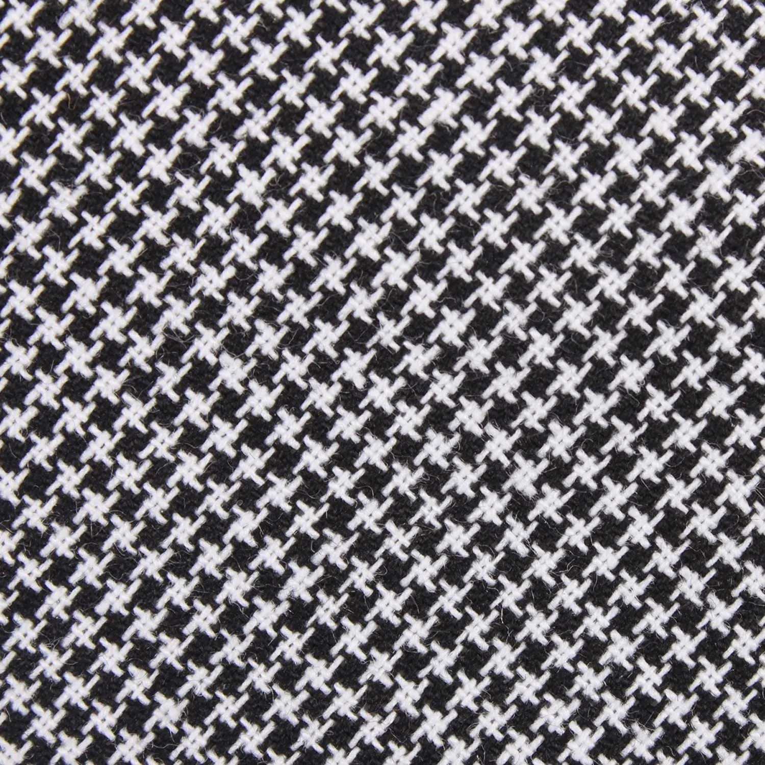 Black & White Houndstooth Cotton Necktie