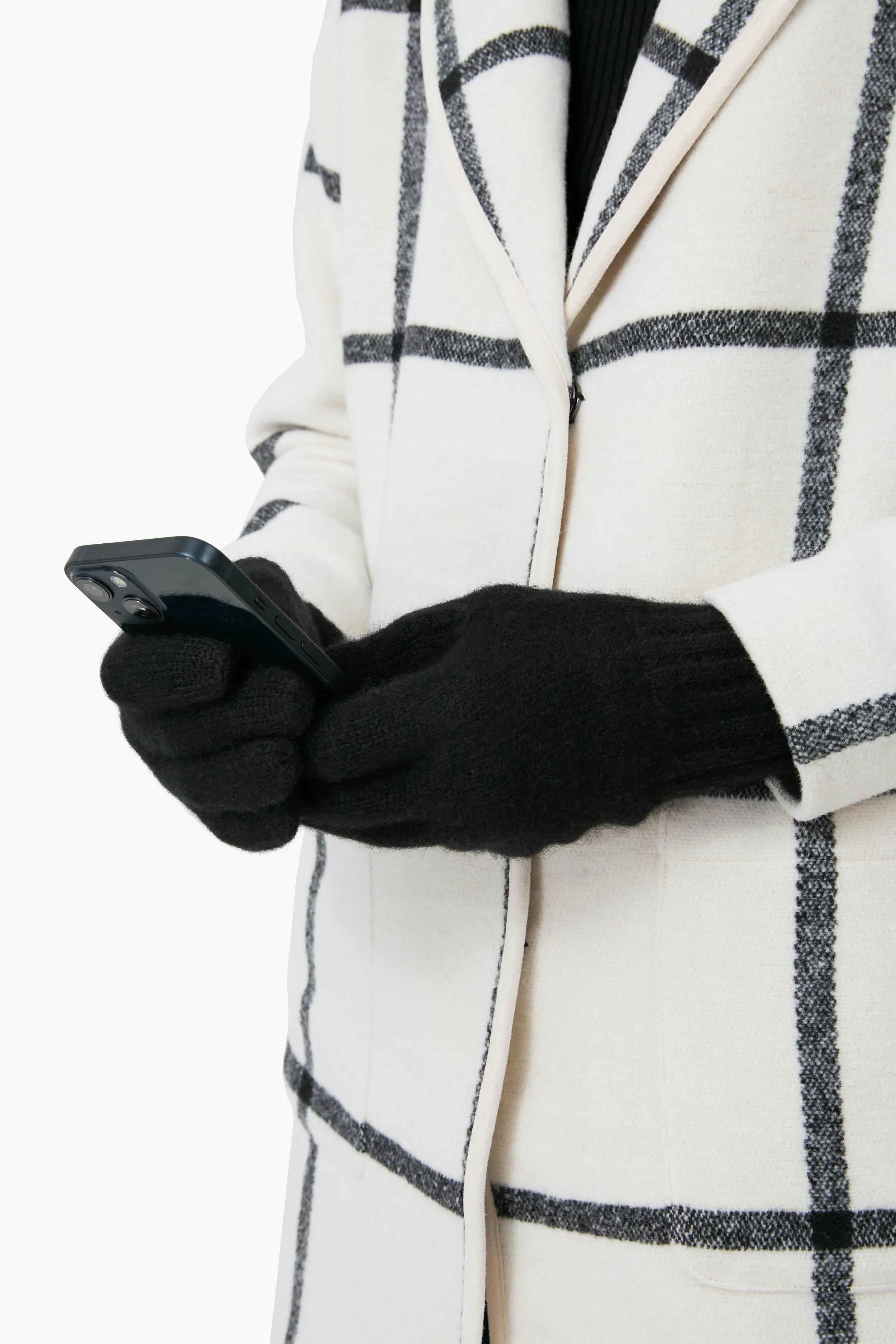 Black Cashmere Texting Gloves