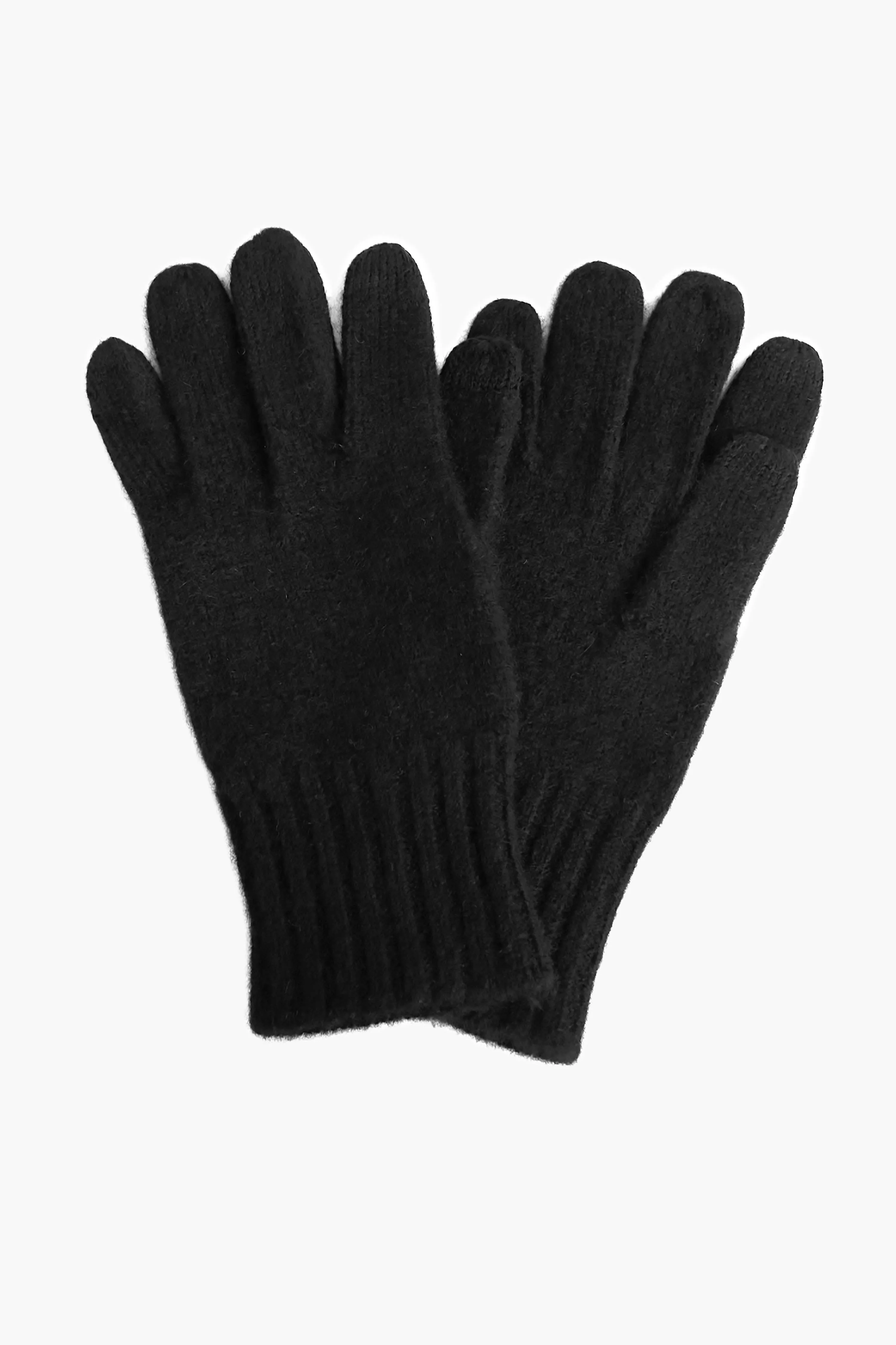 Black Cashmere Texting Gloves