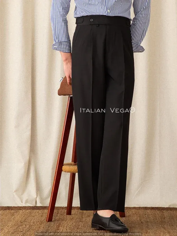 Black Oxford Gurkha Trouser by Italian Vega®