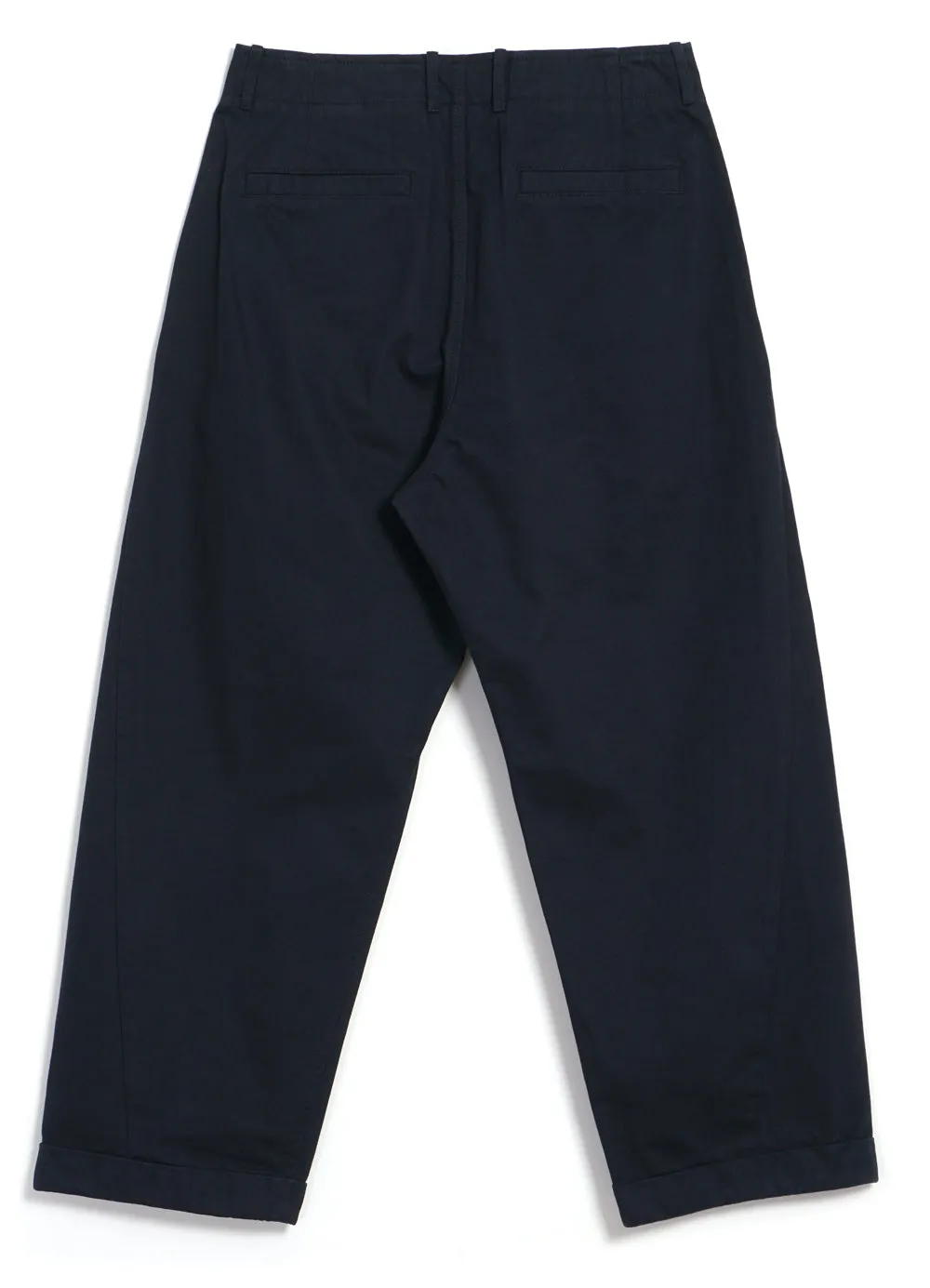 BOBBY 27-56-3 | Wide Pleated Everyday Trousers | Navy