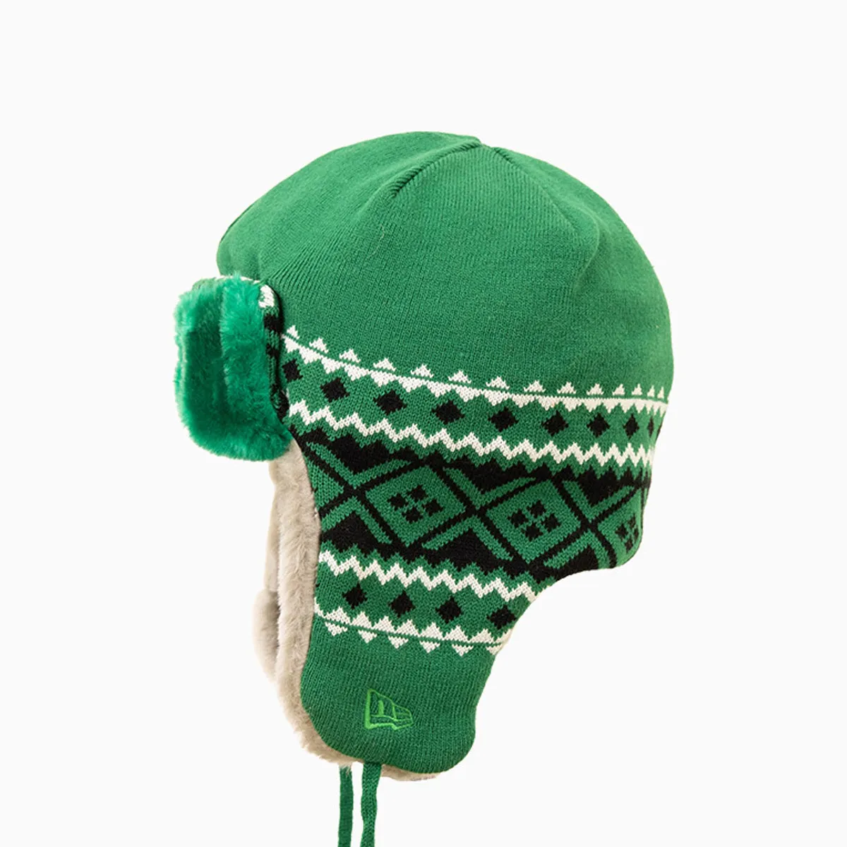 Boston Celtics NBA Trapper Knit Cuff Beanie Hat