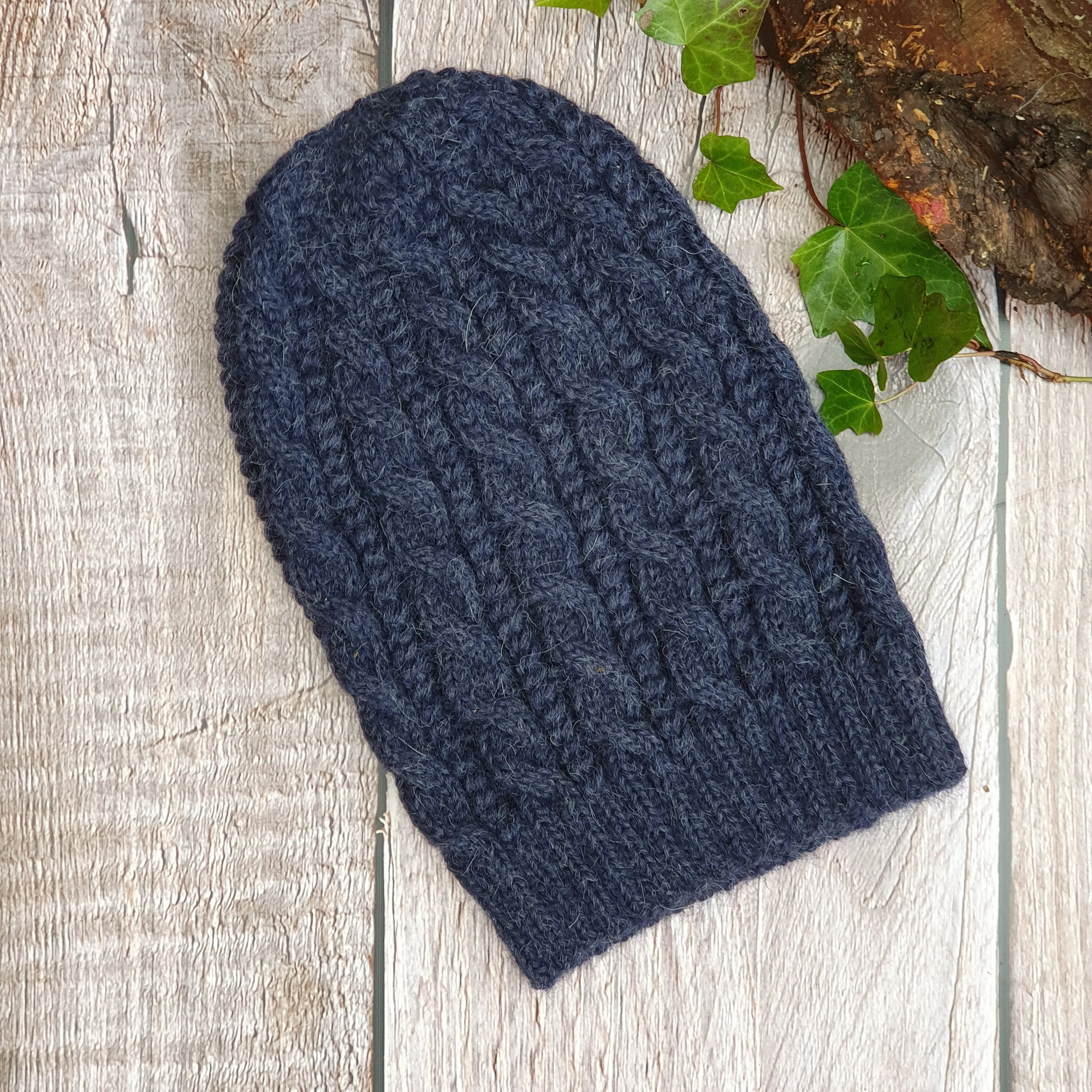 Cable knit beanie