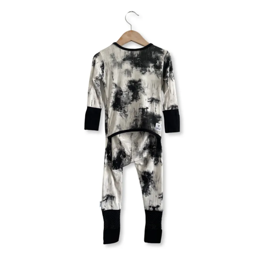 Caden & Crew Art for Autism Black Kid's Day to Night Romper