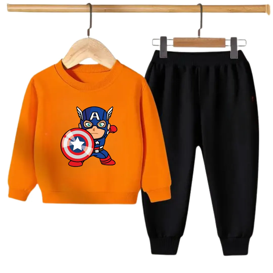 CAPT AMERICA PRINTED SWEATSHIRT SET