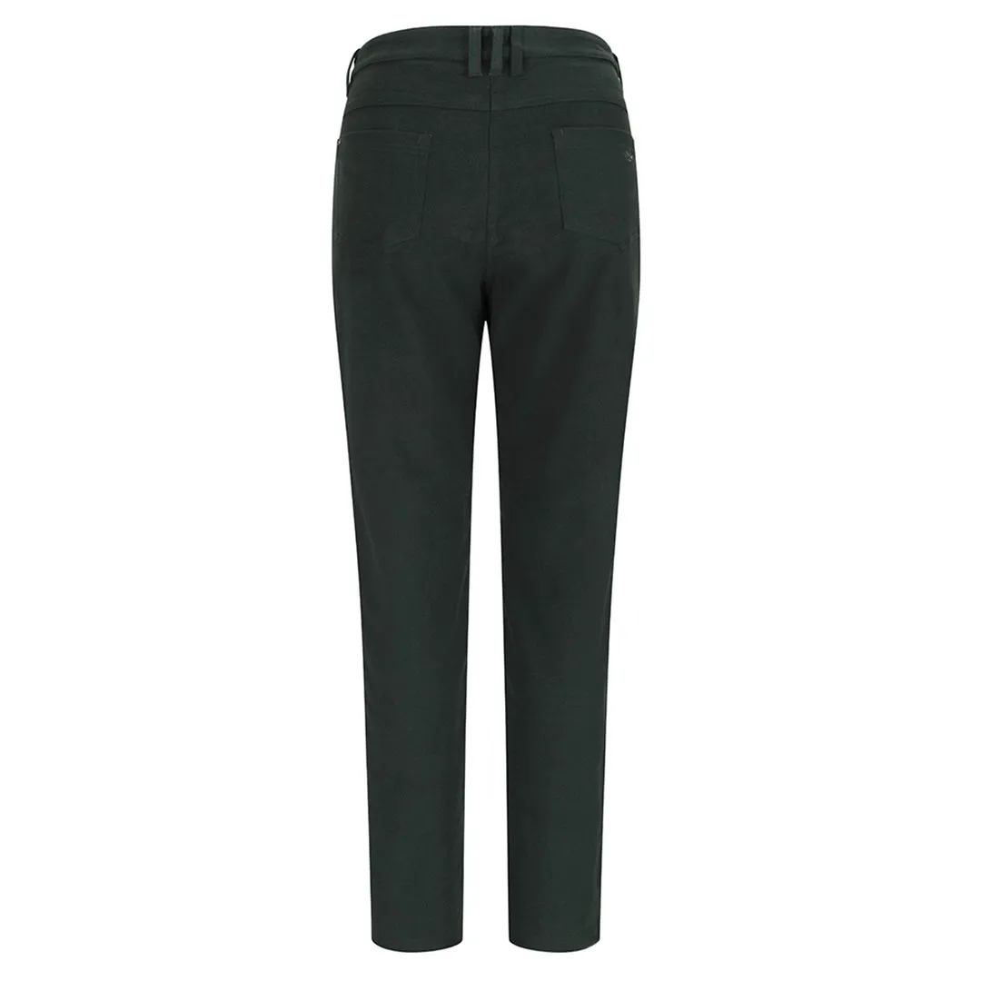 Catrine Ladies Technical Stretch Moleskin Jeans - Forest Green by Hoggs of Fife