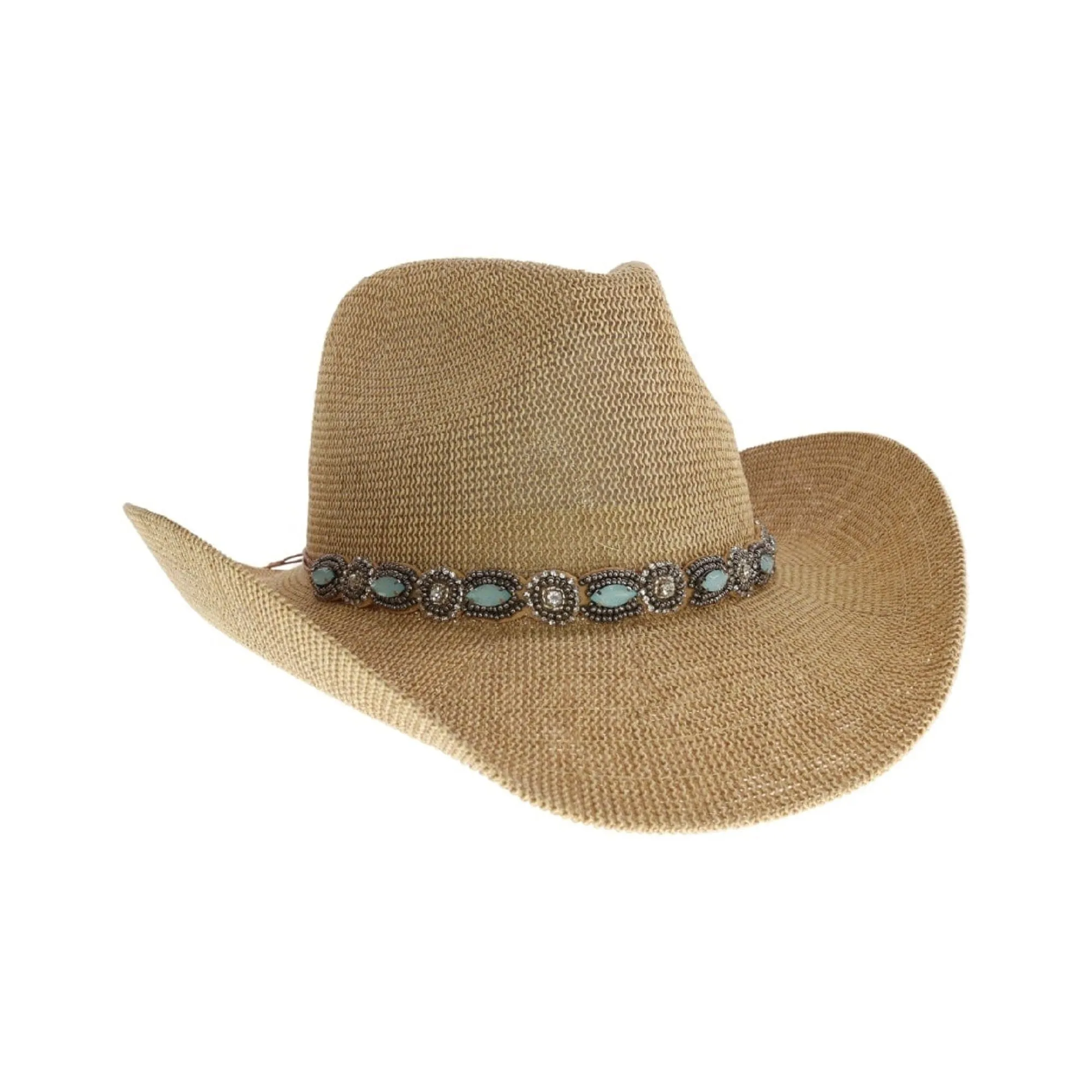 CBC08 C.C Brand Della Cowboy Hat w/ Pearl & Rhinestone