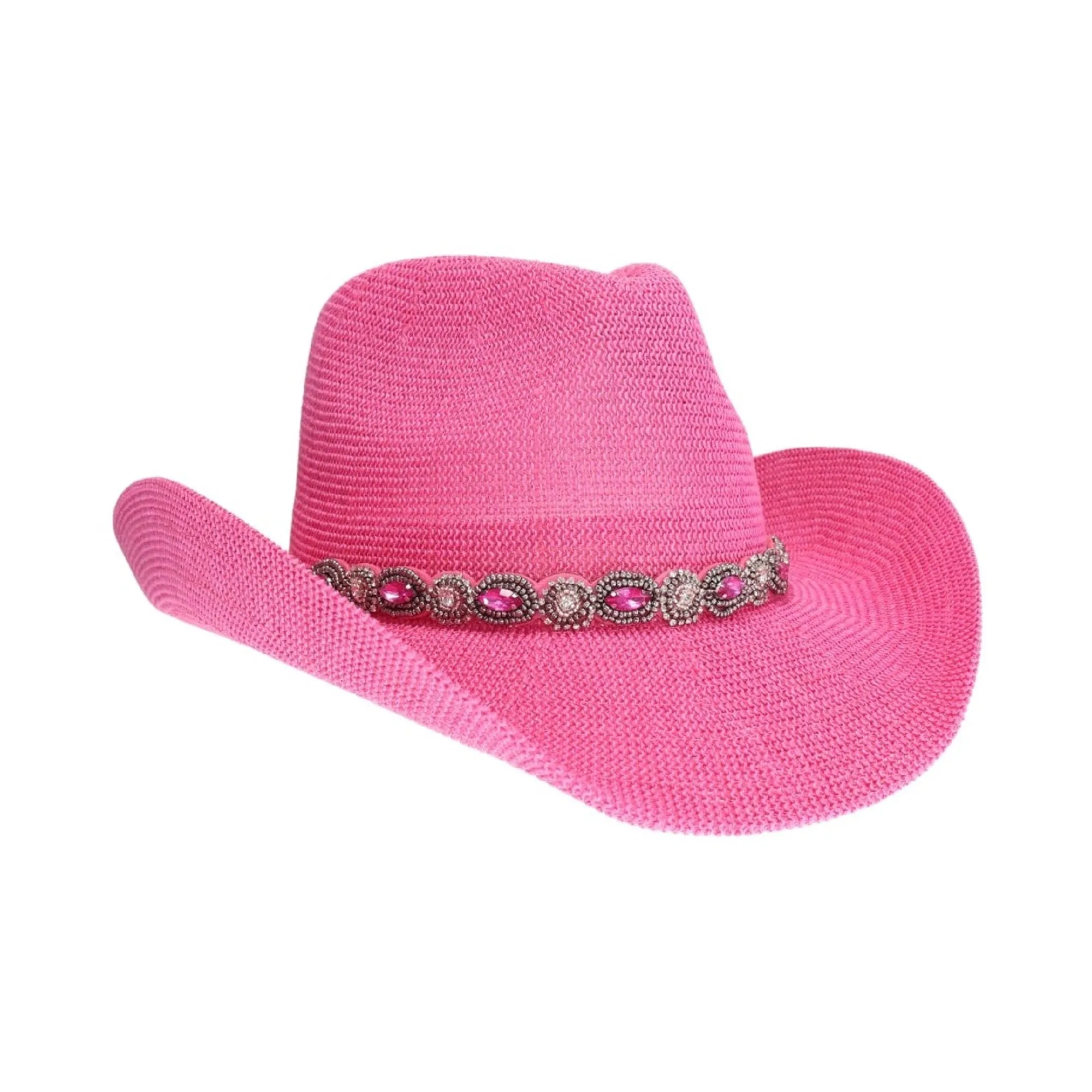 CBC08 C.C Brand Della Cowboy Hat w/ Pearl & Rhinestone