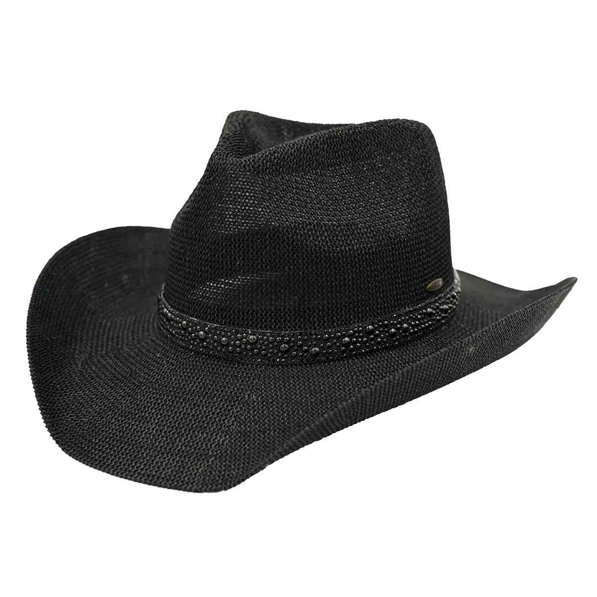 CBC09 C.C Brand Becky Cowboy Hat w/Black Pearl & Rhinestone