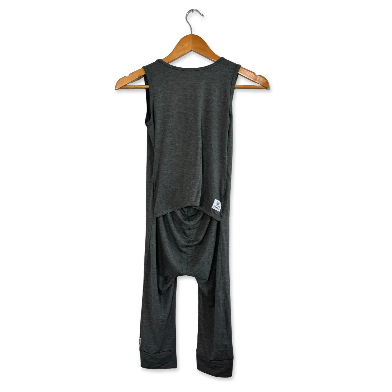 Charcoal Big Kid Sleeveless Romper