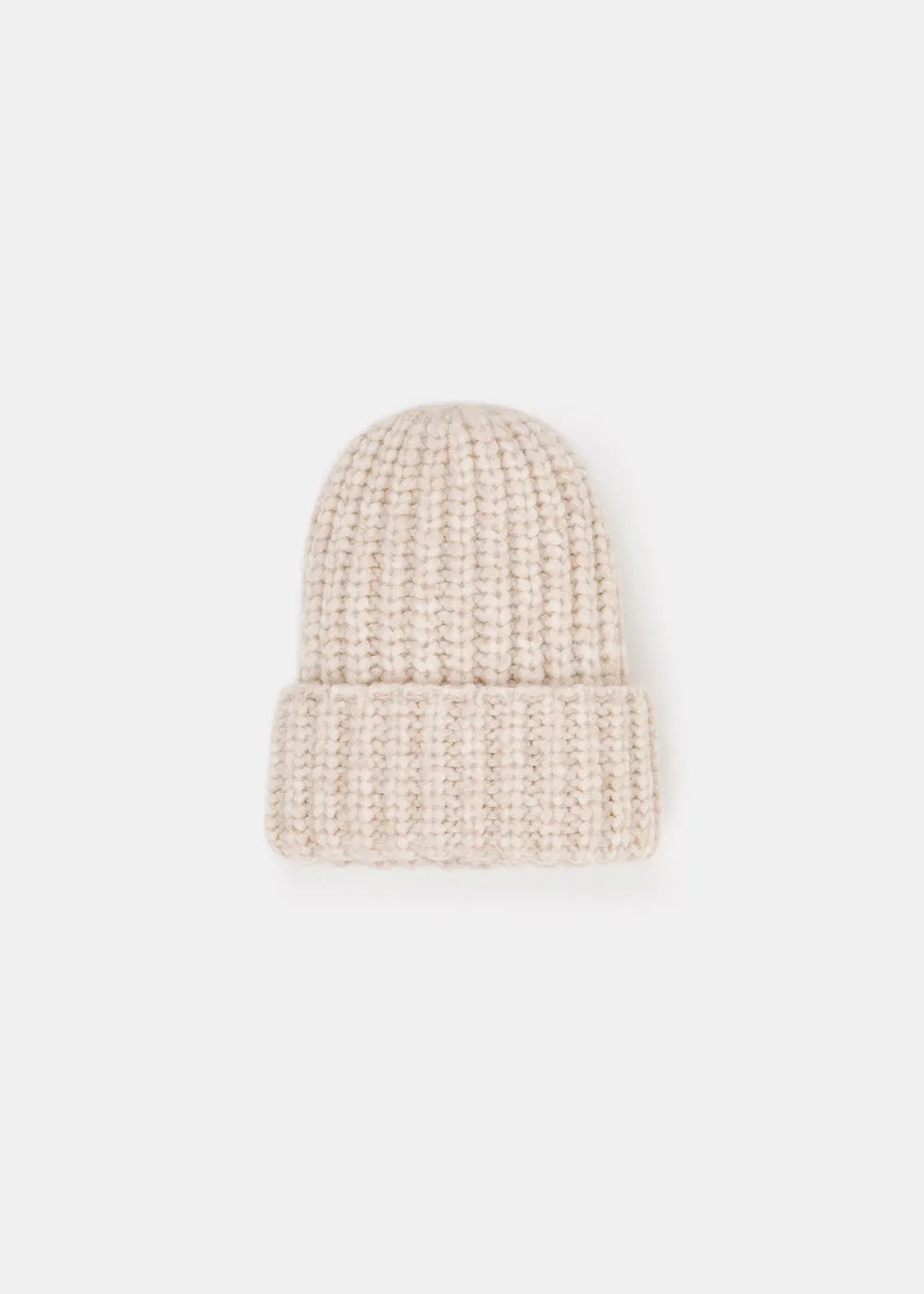 CHUNKY WOOLEN HAT BEIGE