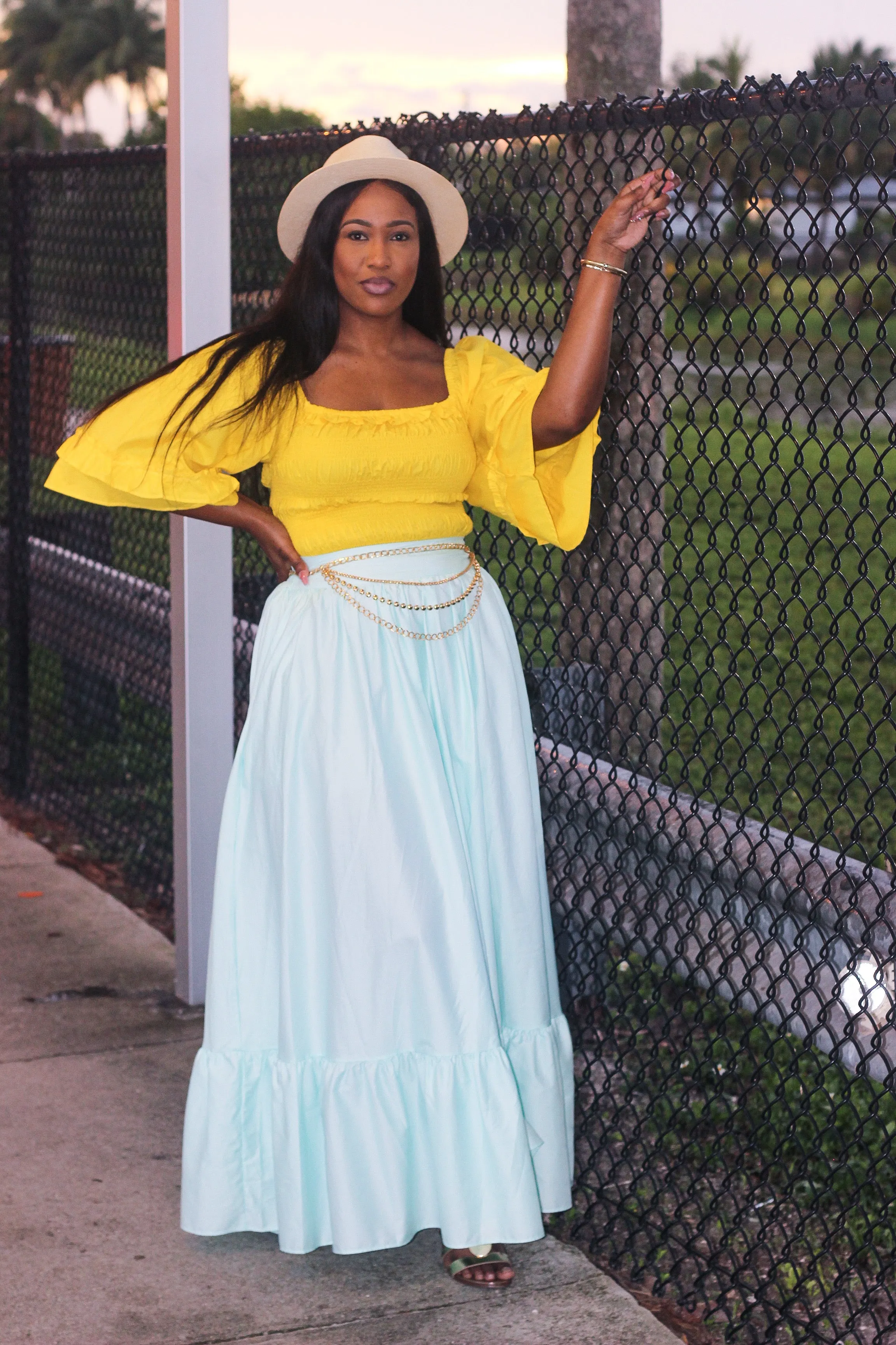 Classic Maxi Skirt-Mint