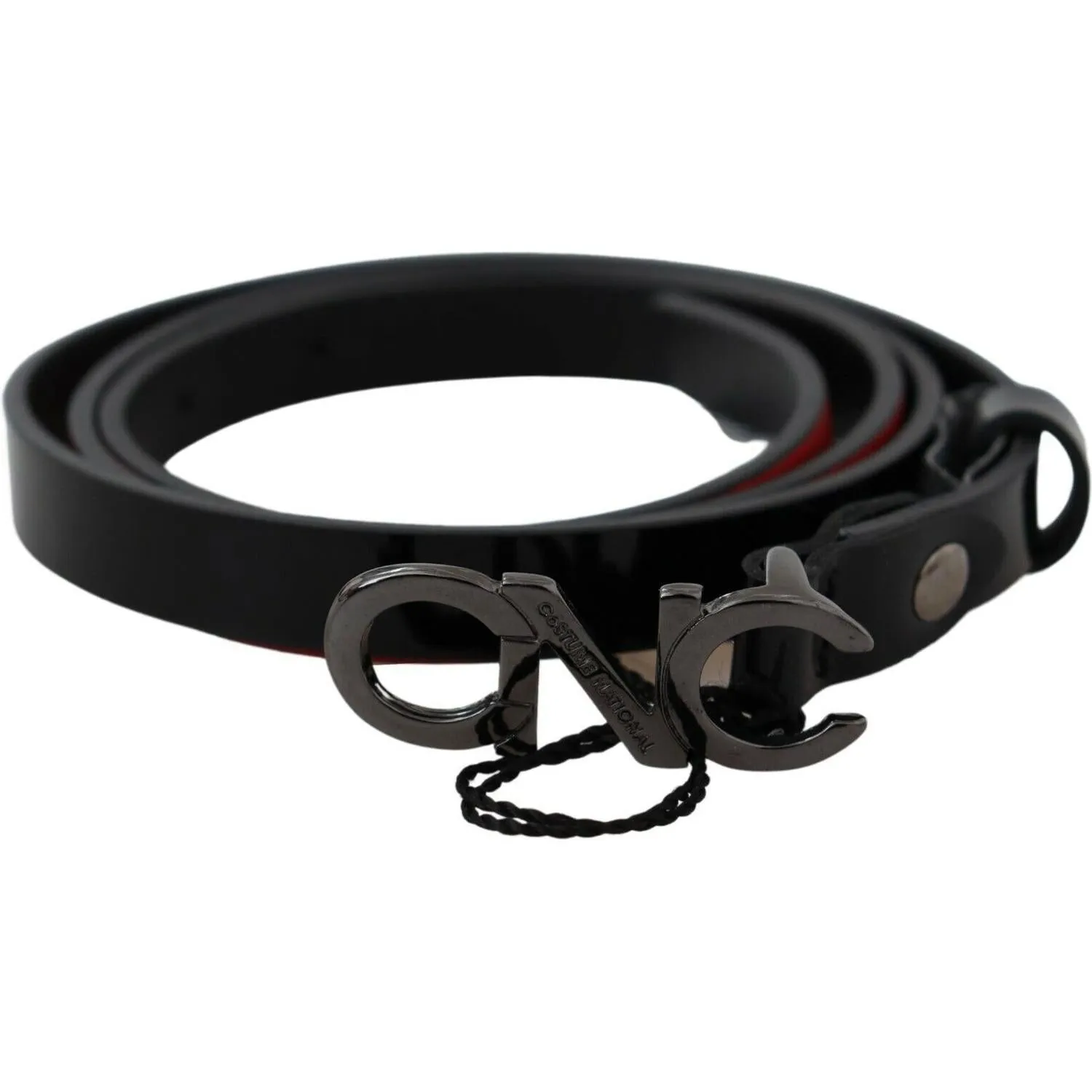 Costume National Chic Black Leather Fashion Belt