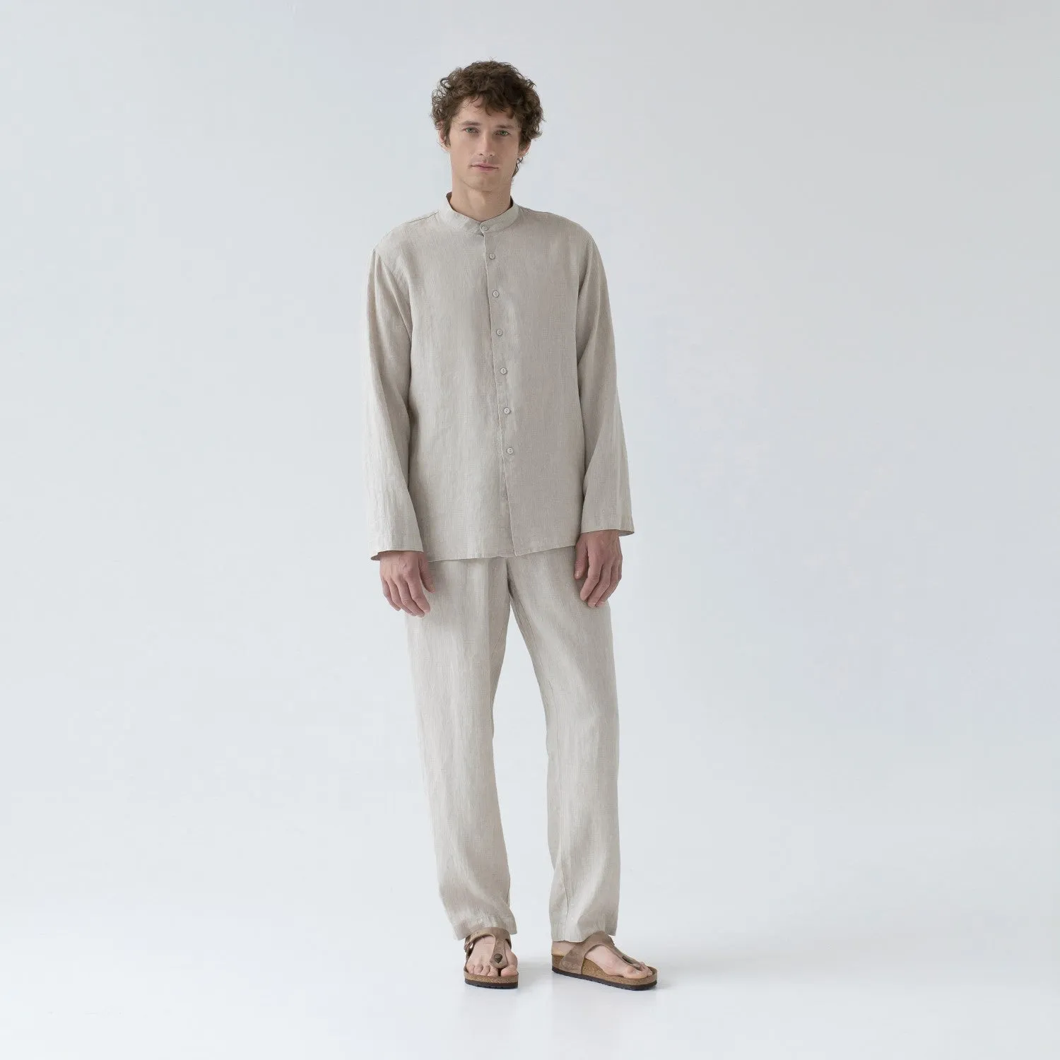 Currant Melange Linen Loungewear Set