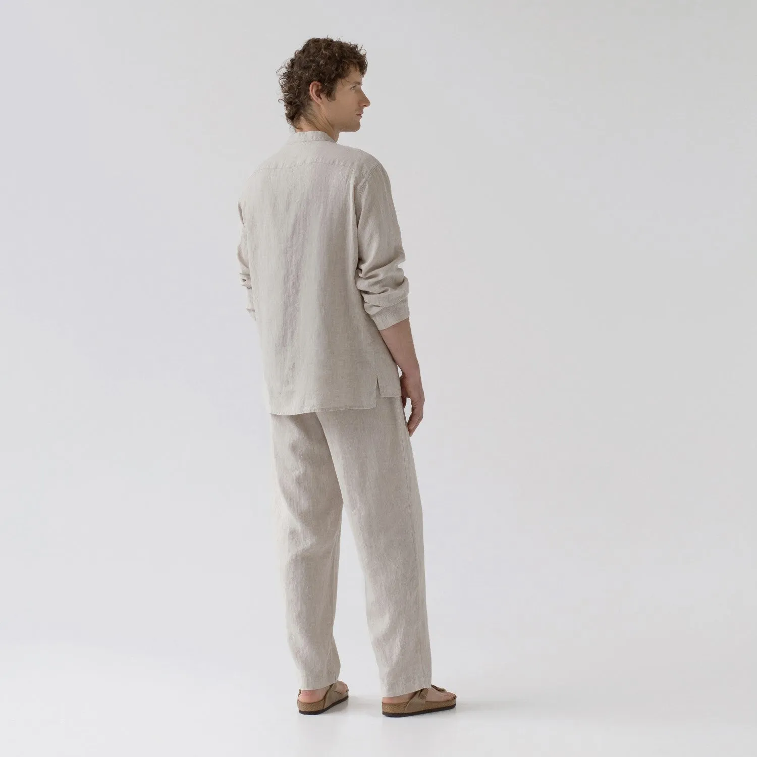 Currant Melange Linen Loungewear Set