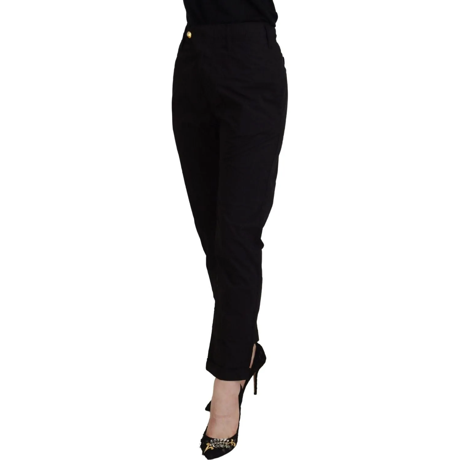 CYCLE Chic Tapered Black Cotton Pants