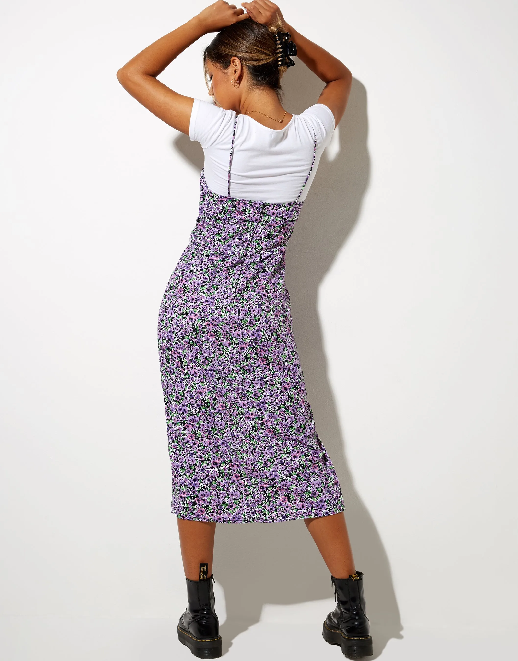 Cypress Midi Dress in Lilac Blossom