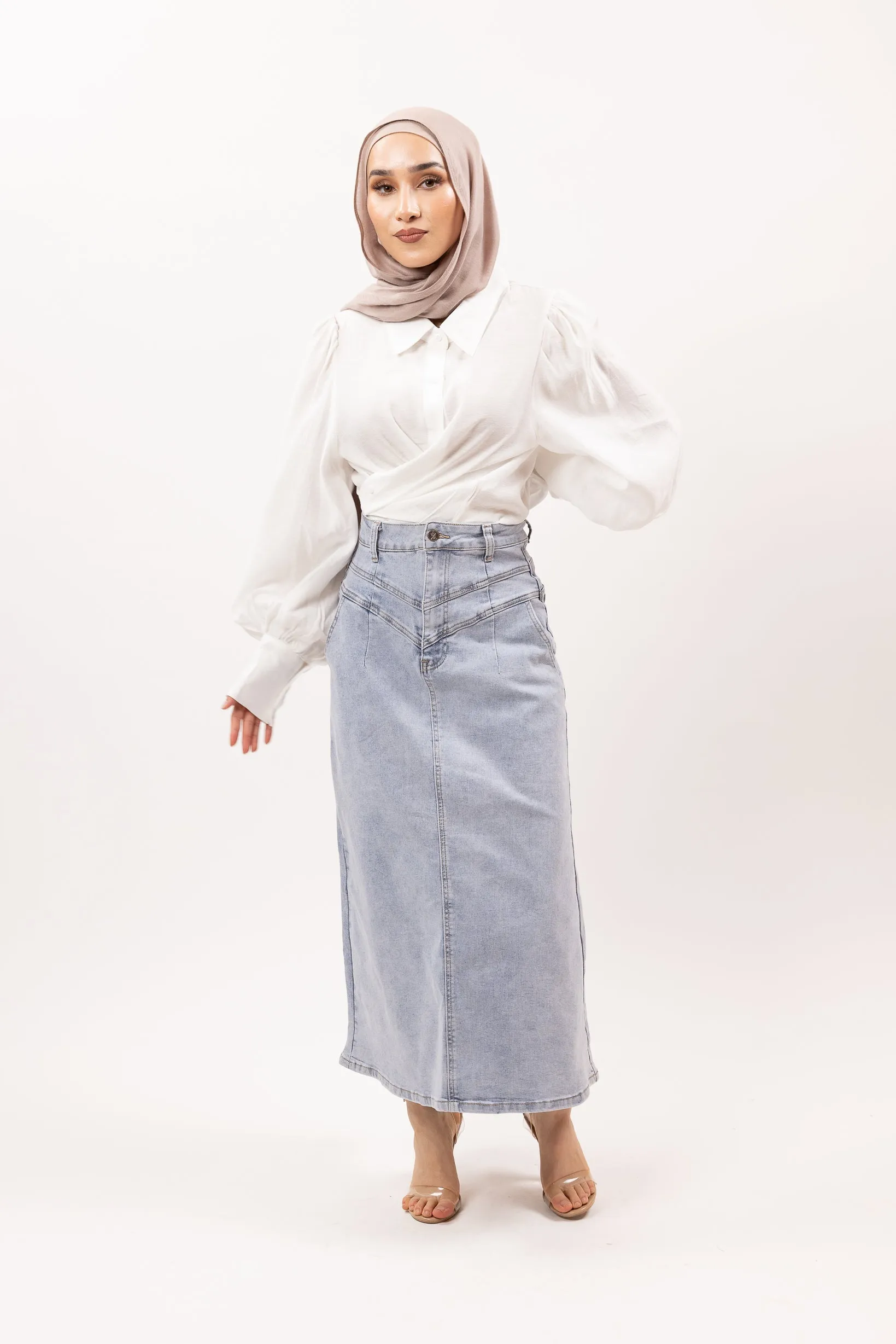 Deluxe Vintage Denim Skirt